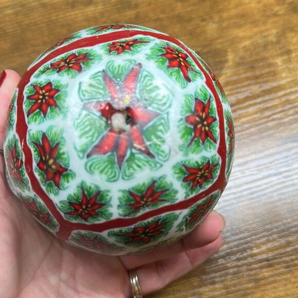 MAGIC GLOW CANDLE Christmas Mood Sitting Venetian Glass Technique Unscented - Picture 5 of 6